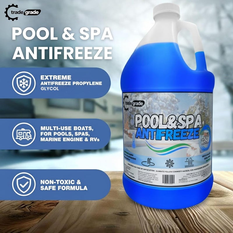 Trade Grade TradeGrade Spa and Pool Antifreeze for Winterizing Inground & Above Ground | 4 Gallon | 50°F Freezing Point Protection - Image 5
